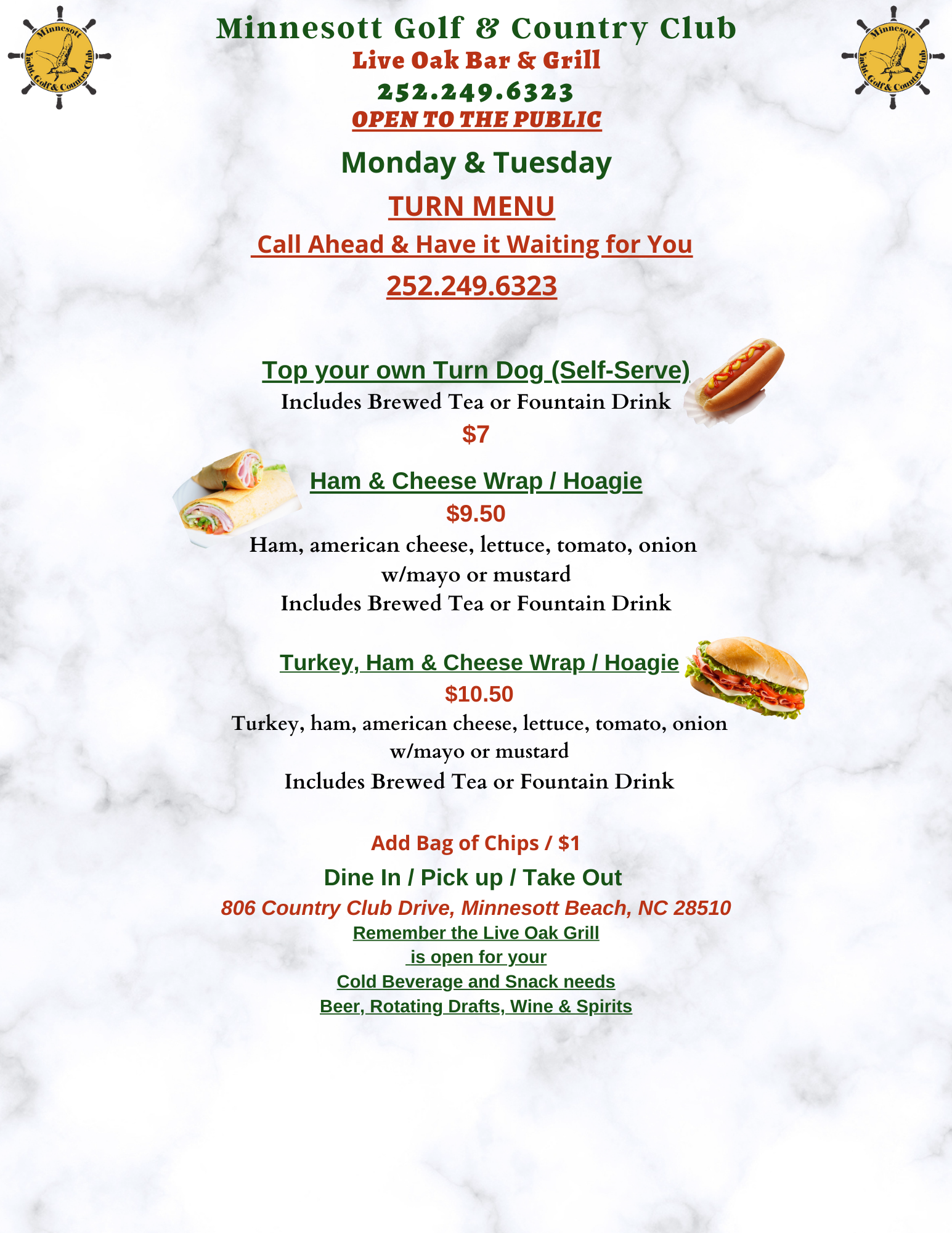 TURN MENU REVISED